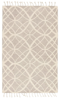 Nikki Chu by Jaipur Living Tegan Handmade Trellis Ivory/ Gray Area Rug (2'X3')
