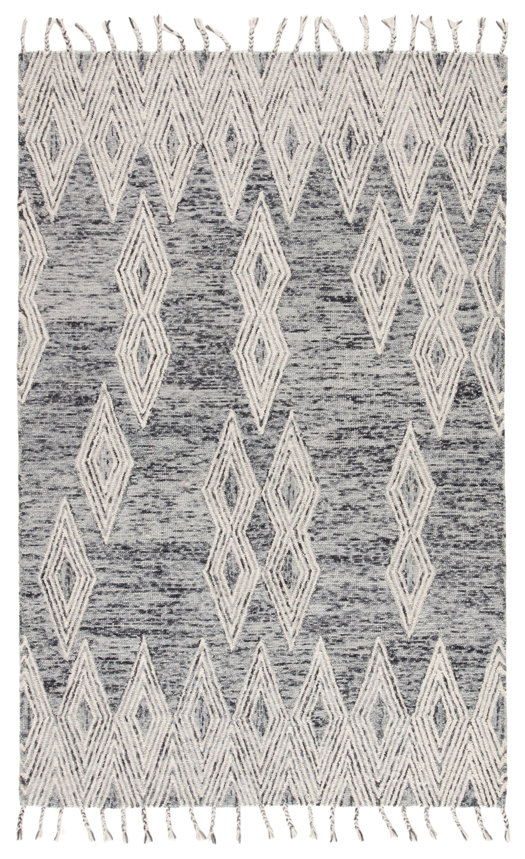 Nikki Chu by Jaipur Living Mulberry Handmade Geometric Gray/ Ivory Area Rug (9'X12')
