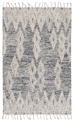 Nikki Chu by Jaipur Living Mulberry Handmade Geometric Gray/ Ivory Area Rug (8'X10')