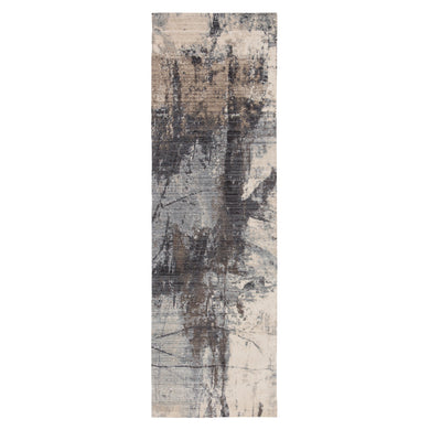 Jaipur Living Patton Abstract Gray/ Ivory Runner Rug (2'6