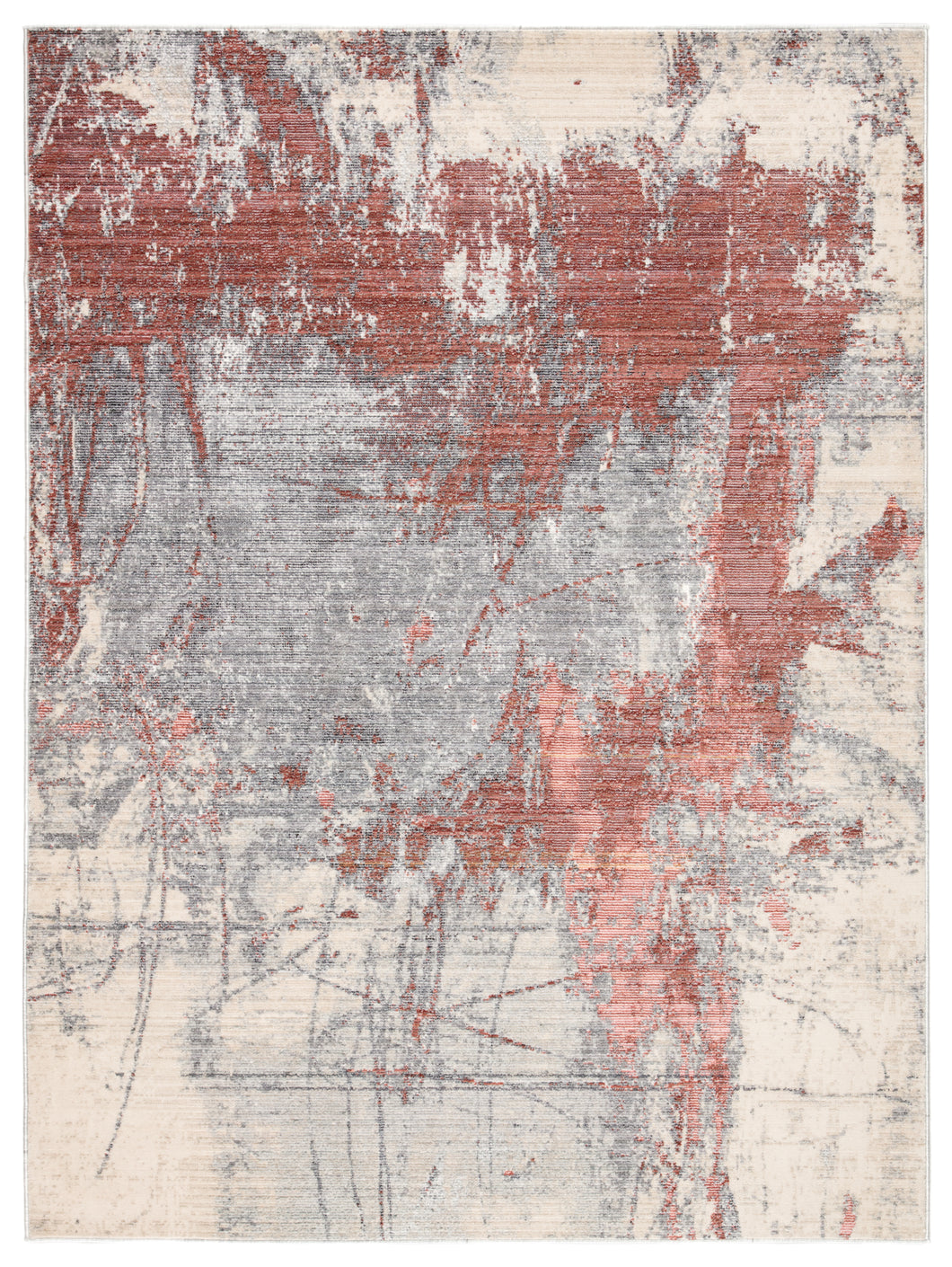 Jaipur Living Patton Abstract Gray/ Red Area Rug (8'10