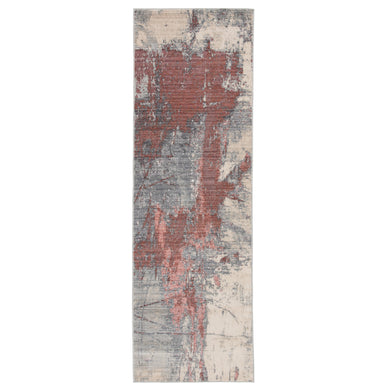 Jaipur Living Patton Abstract Gray/ Red Runner Rug (2'6
