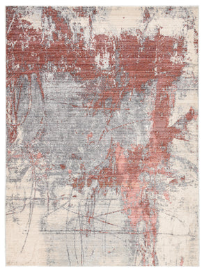 Jaipur Living Patton Abstract Gray/ Red Area Rug (2'X3')