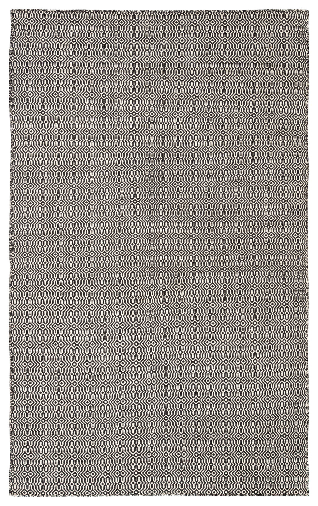 Jaipur Living Sandover Handmade Trellis White/ Black Area Rug (8'X11')