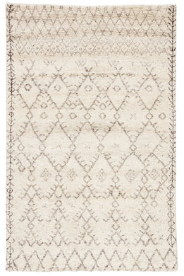 Jaipur Living Zola Hand-Knotted Geometric Ivory/ Brown Area Rug (9'X12')