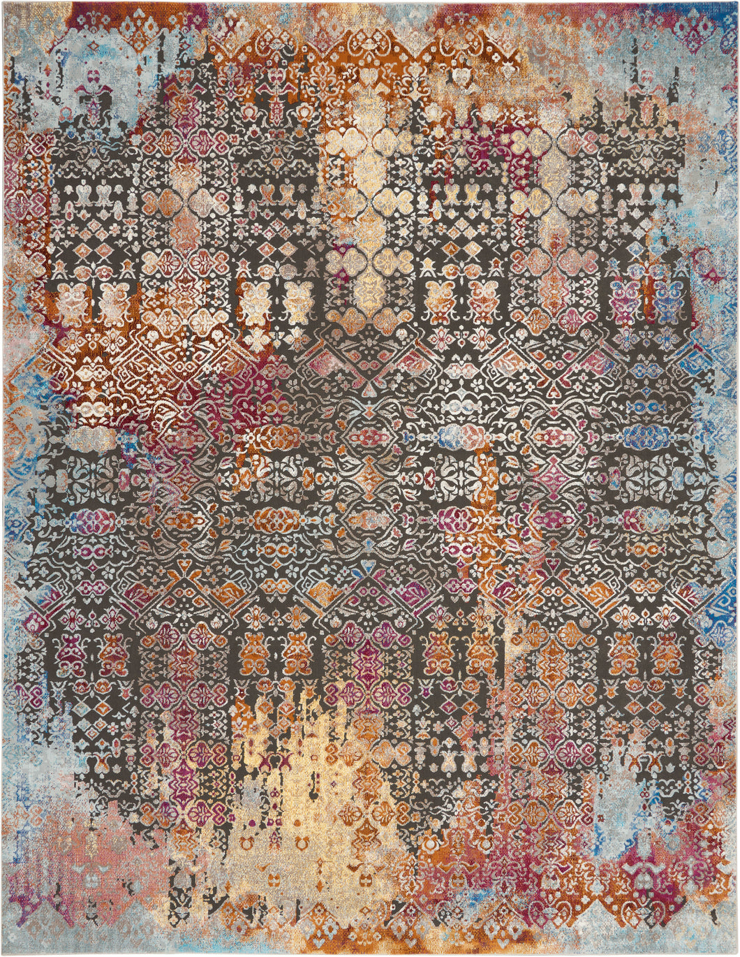 Nourison Radiant RAD04 Multicolor 8'x10' Large Low-pile Rug