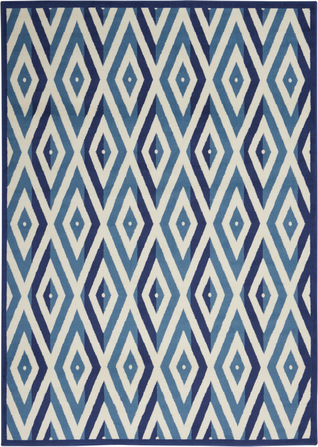 Nourison Grafix GRF18 Blue and White 5'x7'  Area Rug