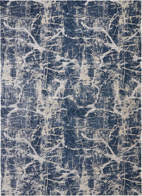 kathy ireland Home Heritage KI356 Beige and Blue 9'x13' Oversized  Rug