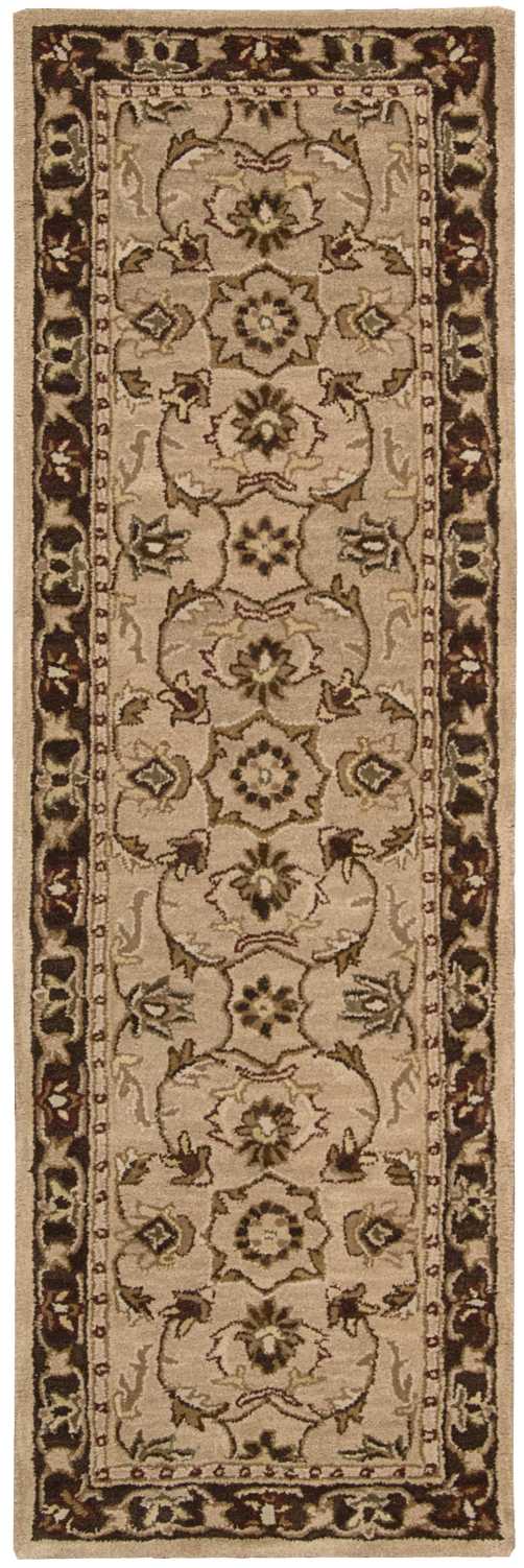 Nourison India House IH71 Beige 8' Runner  Hallway Rug