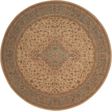 Nourison Heritage Hall HE21 Beige 9' Round   Rug