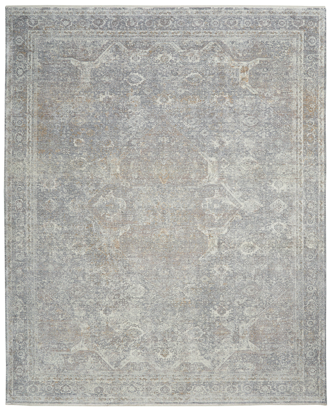 Nourison Starry Nights 8' x 10' Grey and Ivory Vintage   Area Rug
