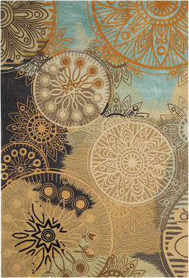 Nourison Contour CON45 Multicolor 4'x6'  Area Rug