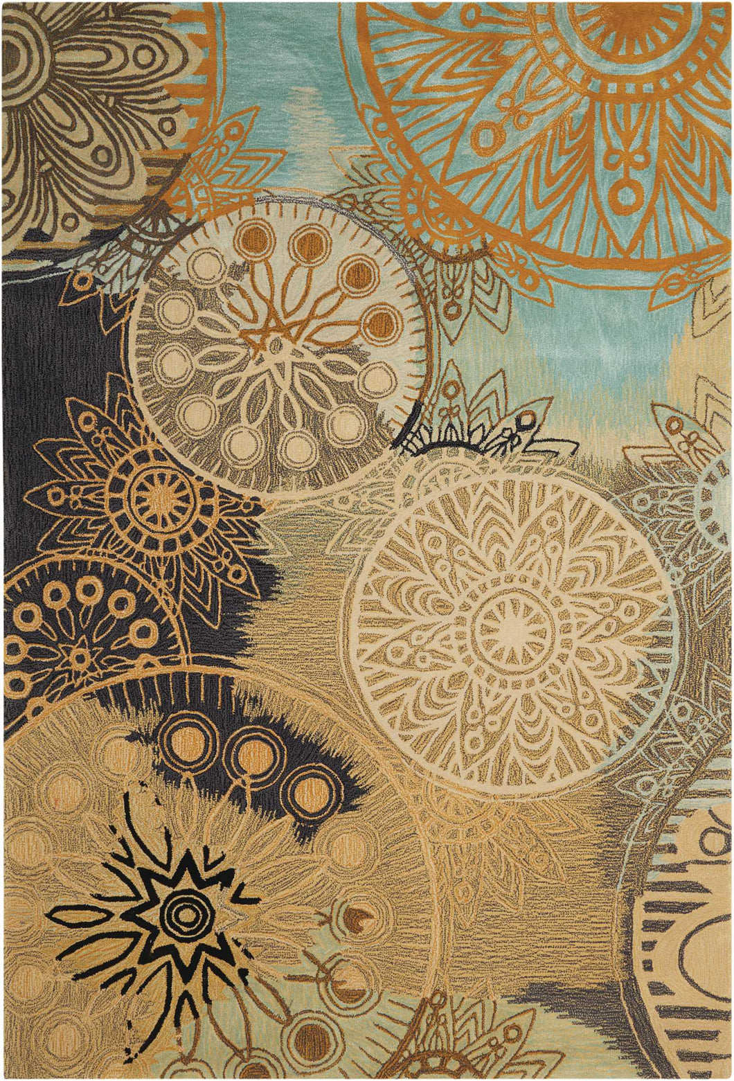 Nourison Contour CON45 Multicolor 4'x6'  Area Rug