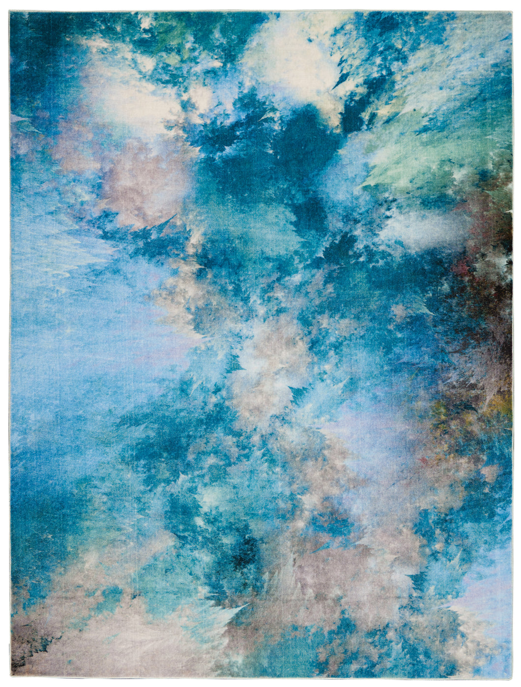 Nourison Le Reve LER02 Blue and Grey 9'x12' Oversized Nebula Rug