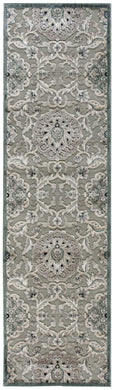 Nourison Graphic Illusions GIL12 Grey 8' Runner  Hallway Rug