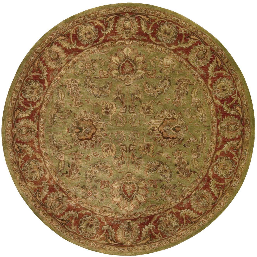 Nourison Jaipur JA50 Green Multicolor 8' Round   Rug