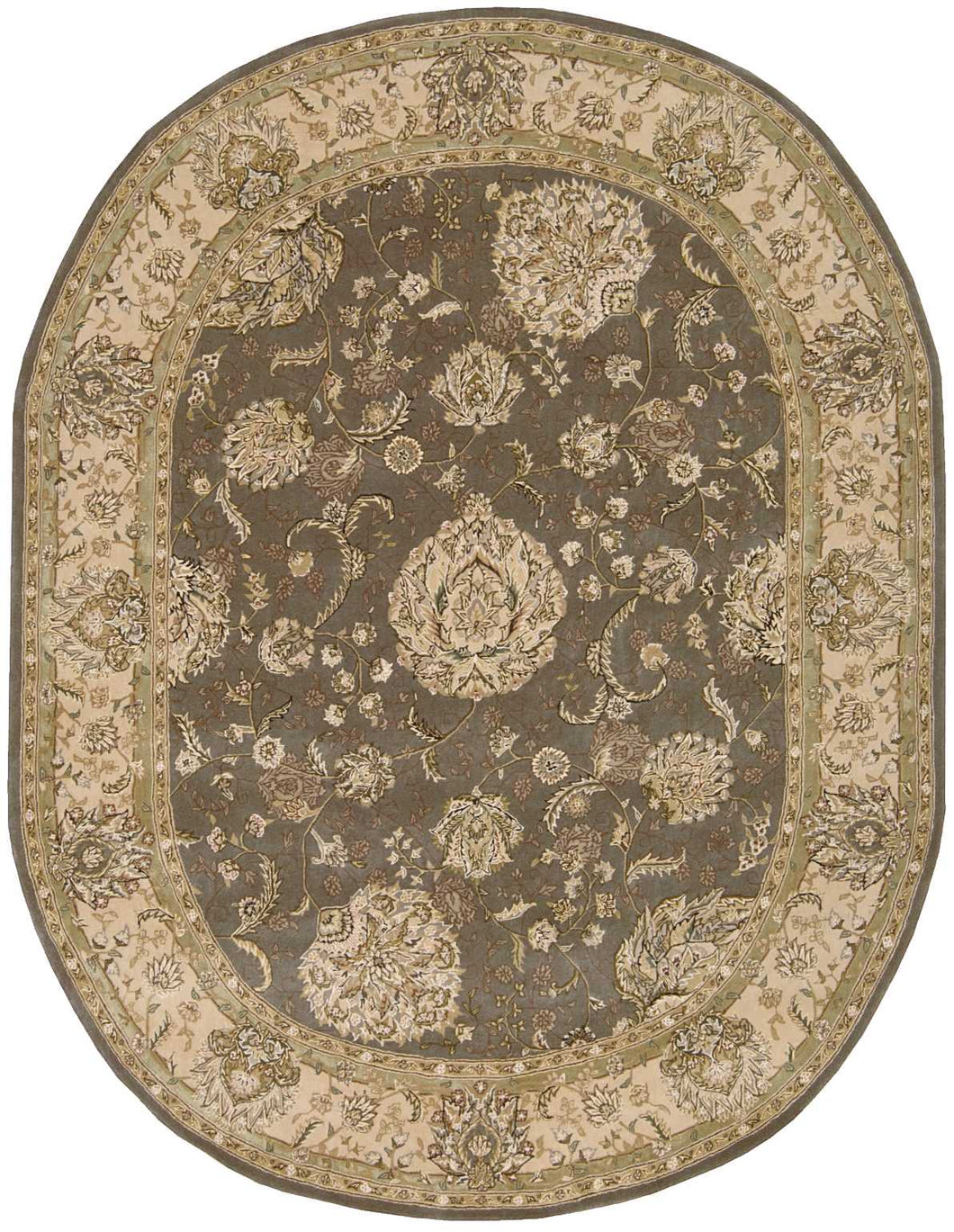 Nourison 2000 2259 Grey 10' Oval  Area Rug