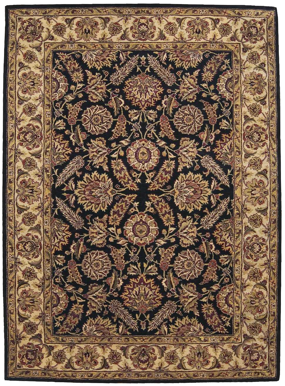 Nourison Jaipur JA15 Black Multicolor 8'x11'   Rug