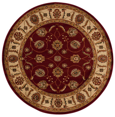 Nourison Paramount PAR09 Red 5' Round  Area Rug