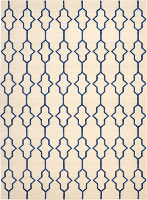 Butera Collection BB205 White and Blue 9'x12' Beach Area Rug