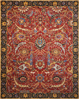 Nourison Rhapsody RH015 Red 8'x10'   Rug