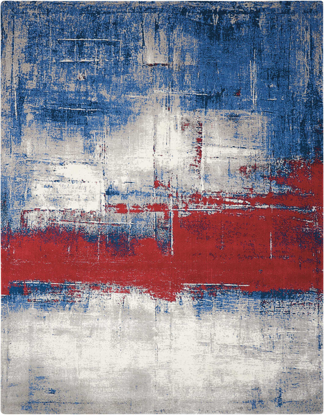 Nourison Twilight TWI19 Red and Blue 8'x10' Large  Rug