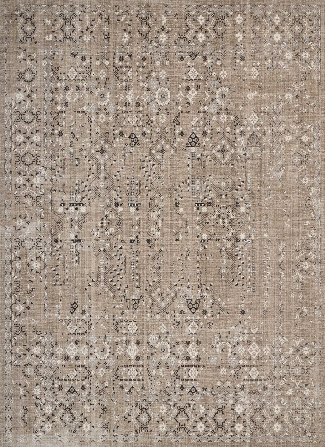 kathy ireland Home Silver Screen KI343 Taupe 10'x13' Oversized  Rug