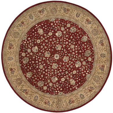Nourison 2000 2107 Burgundy 8' Round  Area Rug