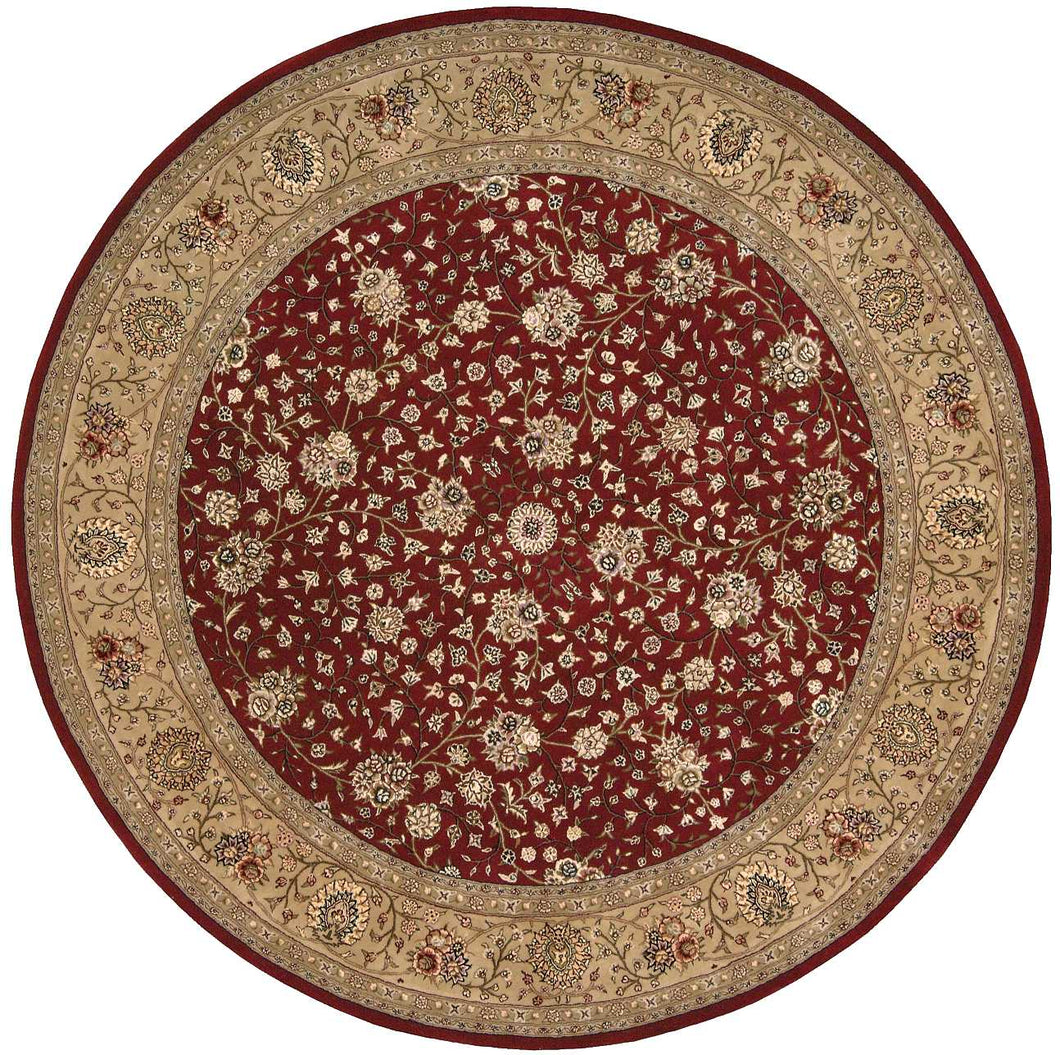 Nourison 2000 2107 Burgundy 8' Round  Area Rug