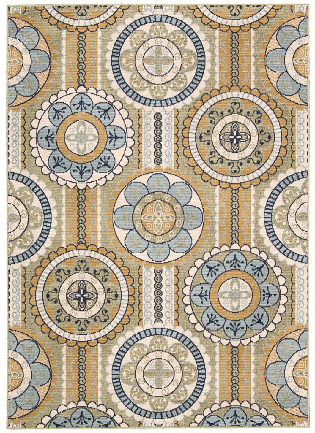 Nourison Caribbean CRB03 Gold 4'x6'  Area Rug