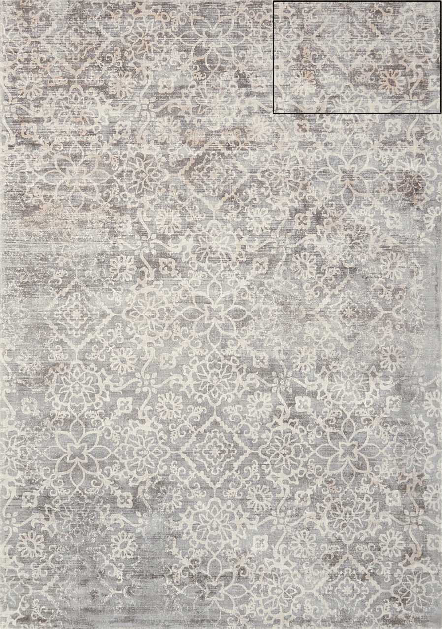 kathy ireland Home Desert Skies DSK03 Grey 4'x6'  Area Rug