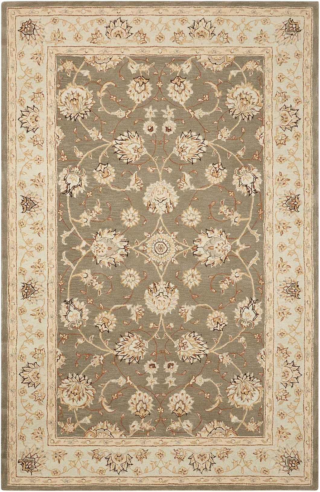 Nourison Heritage Hall HE28 Grey Multicolor 4'x6'  Area Rug