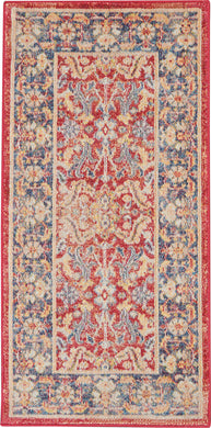 Nourison Ankara Global ANR02 Red and Blue Multicolor Persian Area Rug