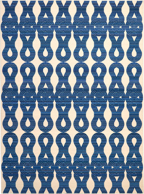 Butera Collection BB201 Blue and White 9'x12' Beach Area Rug