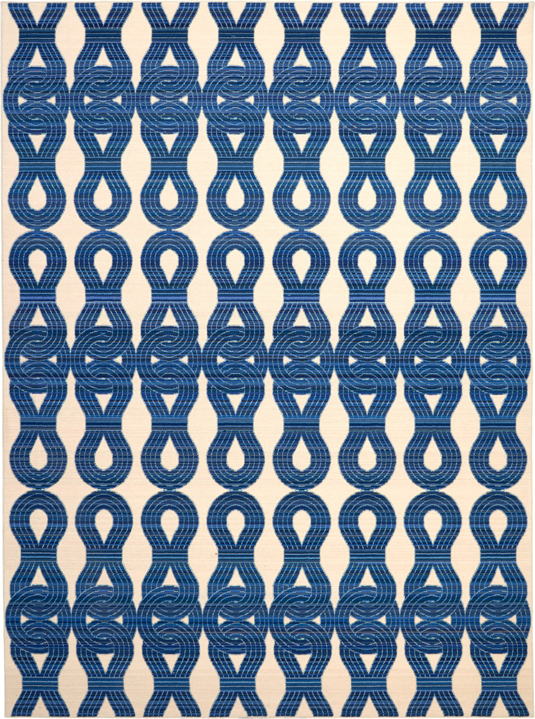 Butera Collection BB201 Blue and White 9'x12' Beach Area Rug