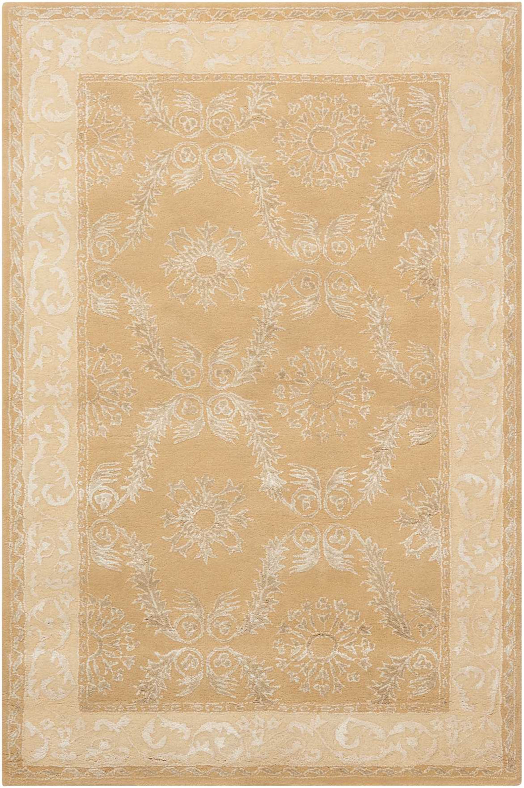 Nourison Symphony SYM08 Yellow 4'x6'  Area Rug