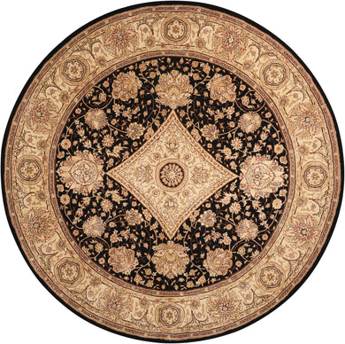 Nourison 2000 2239 Black 8' Round  Area Rug