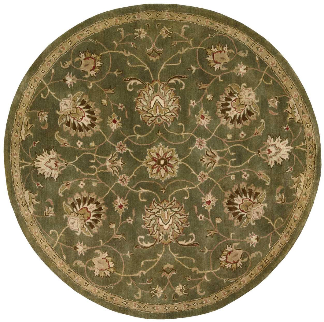 Nourison Jaipur JA46 Green Multicolor 6' Round  Area Rug