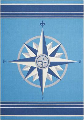 Waverly Sun N Shade SND45 Blue 8'x11'   Rug