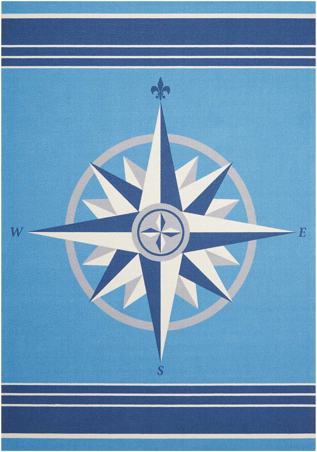 Waverly Sun N Shade SND45 Blue 8'x11'   Rug