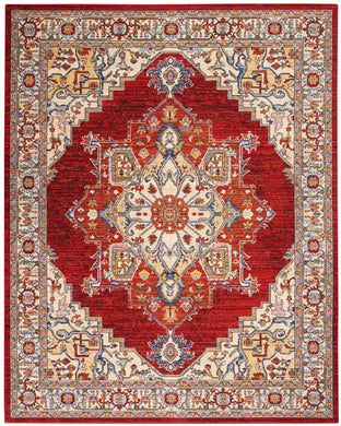 Nourison Majestic 10'x13' Red Multicolor Persian  Area Rug