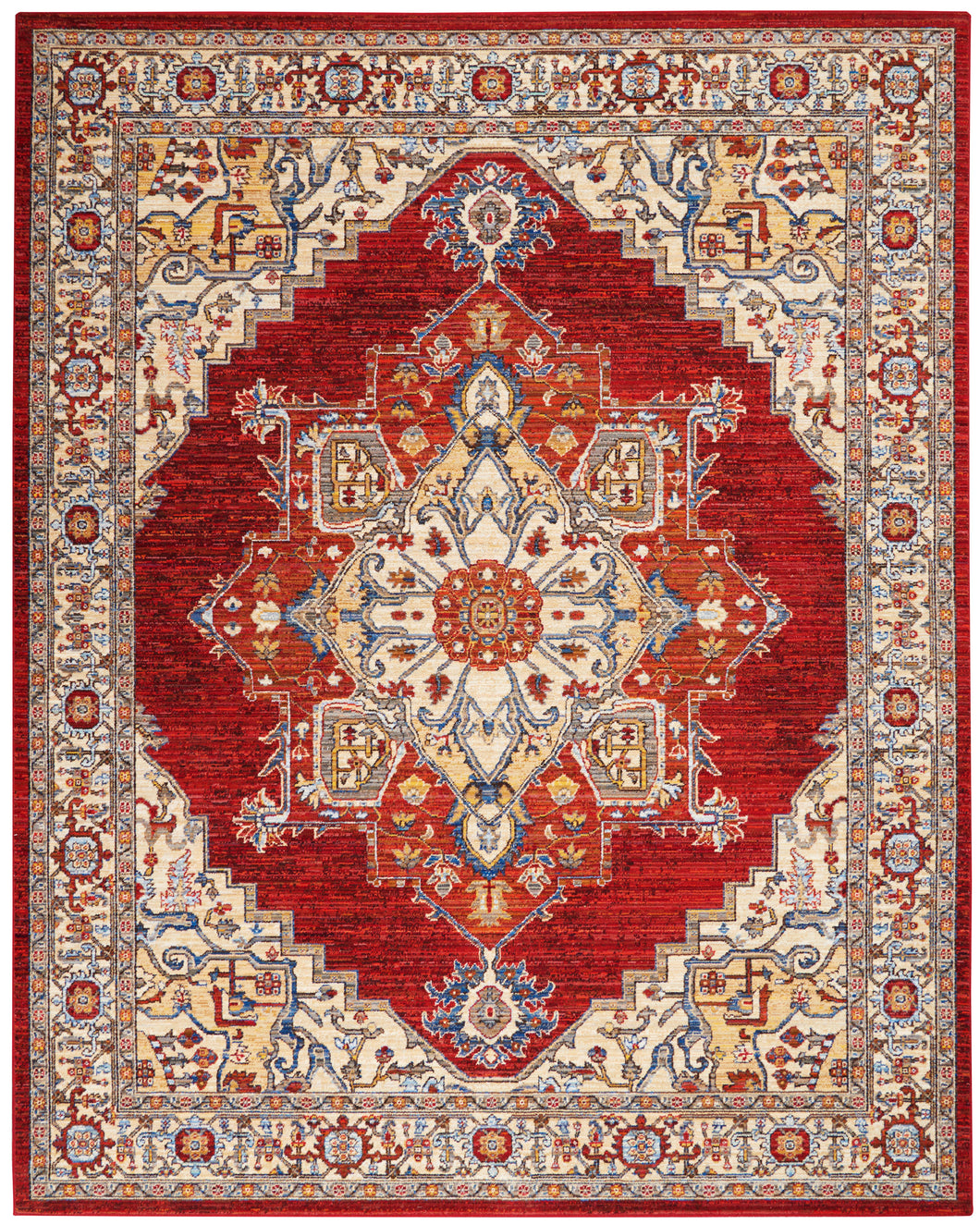 Nourison Majestic 10'x13' Red Multicolor Persian  Area Rug