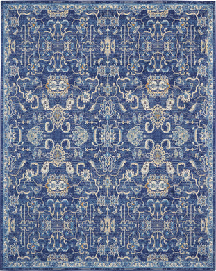 Nourison Grafix GRF24 Navy Blue 8'x10' Large  Rug