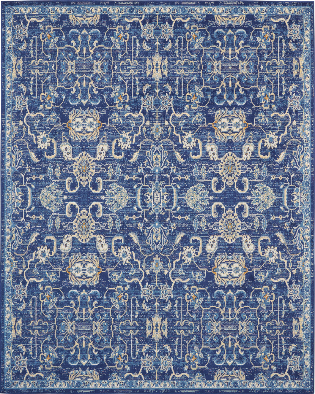 Nourison Grafix GRF24 Navy Blue 8'x10' Large  Rug