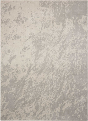 Nourison Maxell MAE12 Grey and White 4'x6'  Area Rug