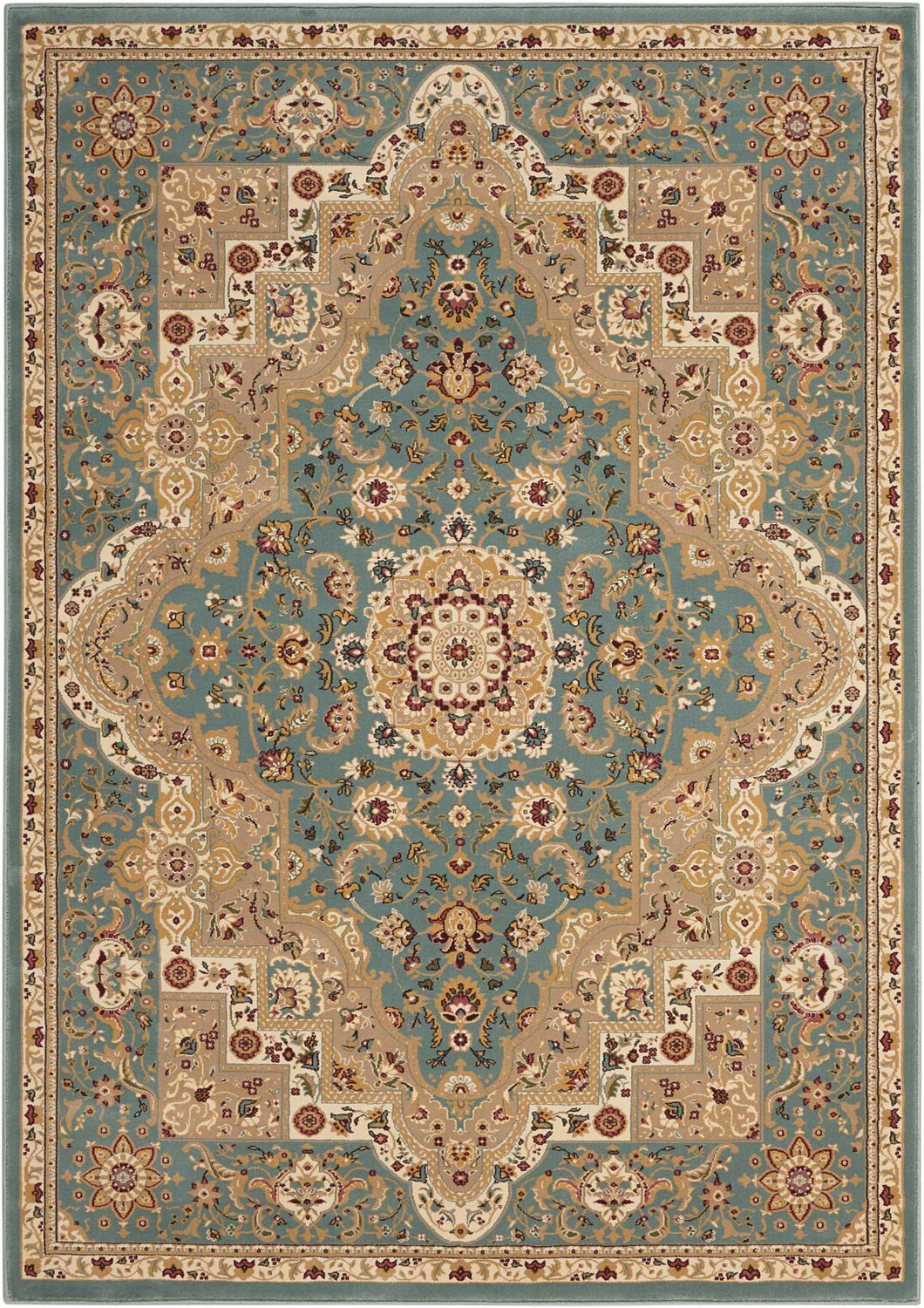 kathy ireland Home Antiquities ANT06 Blue 4'x6'  Area Rug