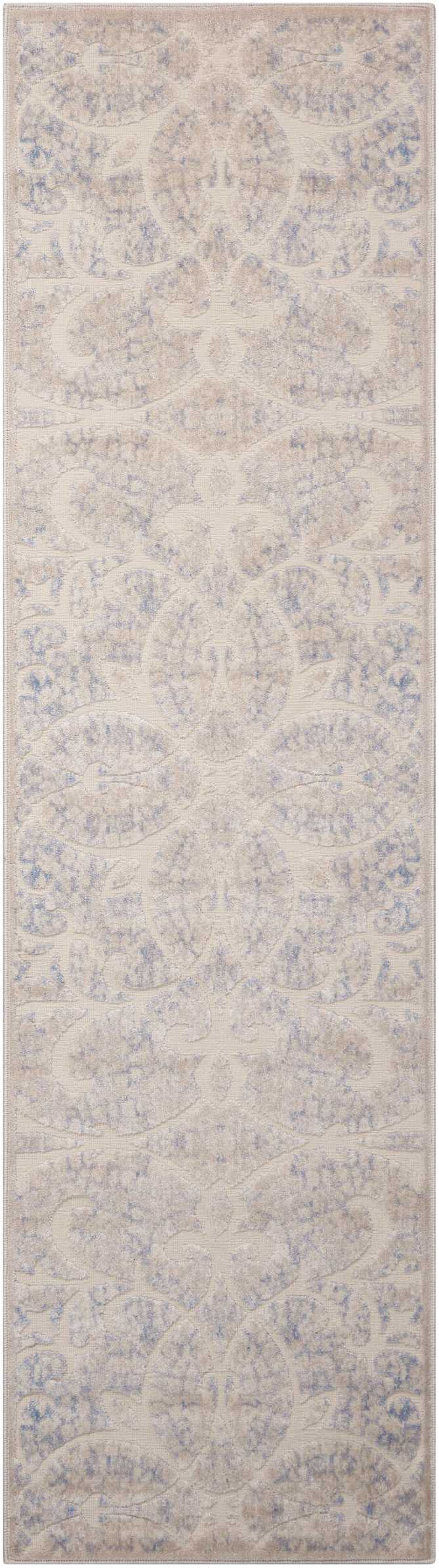 Nourison Graphic Illusions GIL05 Beige 8' Runner  Hallway Rug