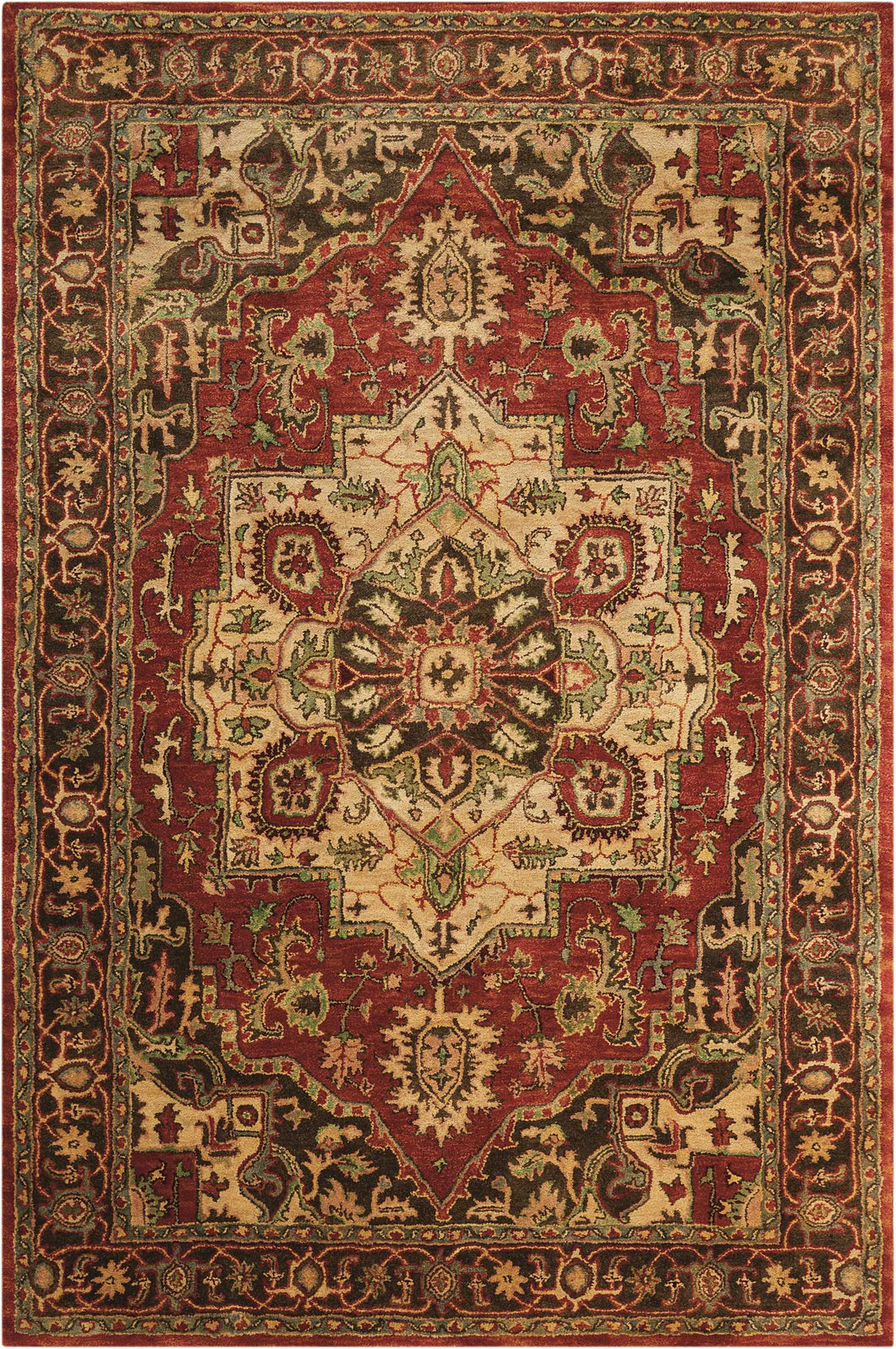 Nourison Jaipur JA36 Red Multicolor 4'x6'  Area Rug