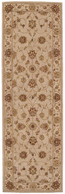 Nourison Heritage Hall HE08 Beige Multicolor 8' Runner  Hallway Rug