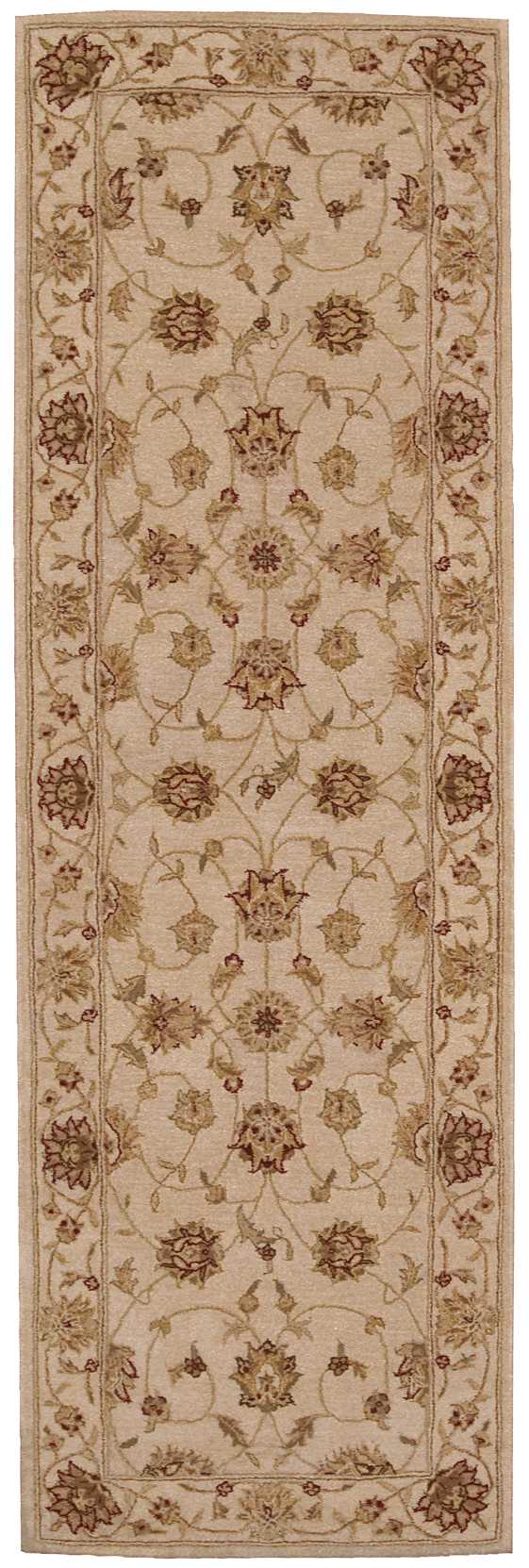 Nourison Heritage Hall HE08 Beige Multicolor 8' Runner  Hallway Rug